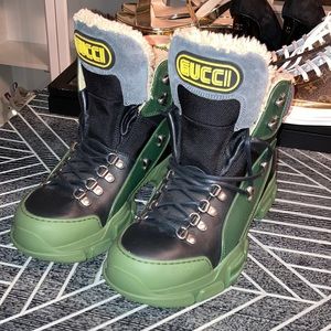 Gucci hightop boots flashtrek x sega green